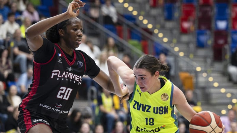 Evropský úspěch: Basketbalistky USK Praha ukázaly proti Francouzkám koncert. Vyhrály o 43 bodů