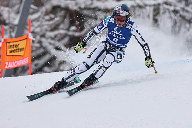 Sjezd ONLINE: Ledecké se nedařilo a propadá se pořadím, zatím je čtrnáctá